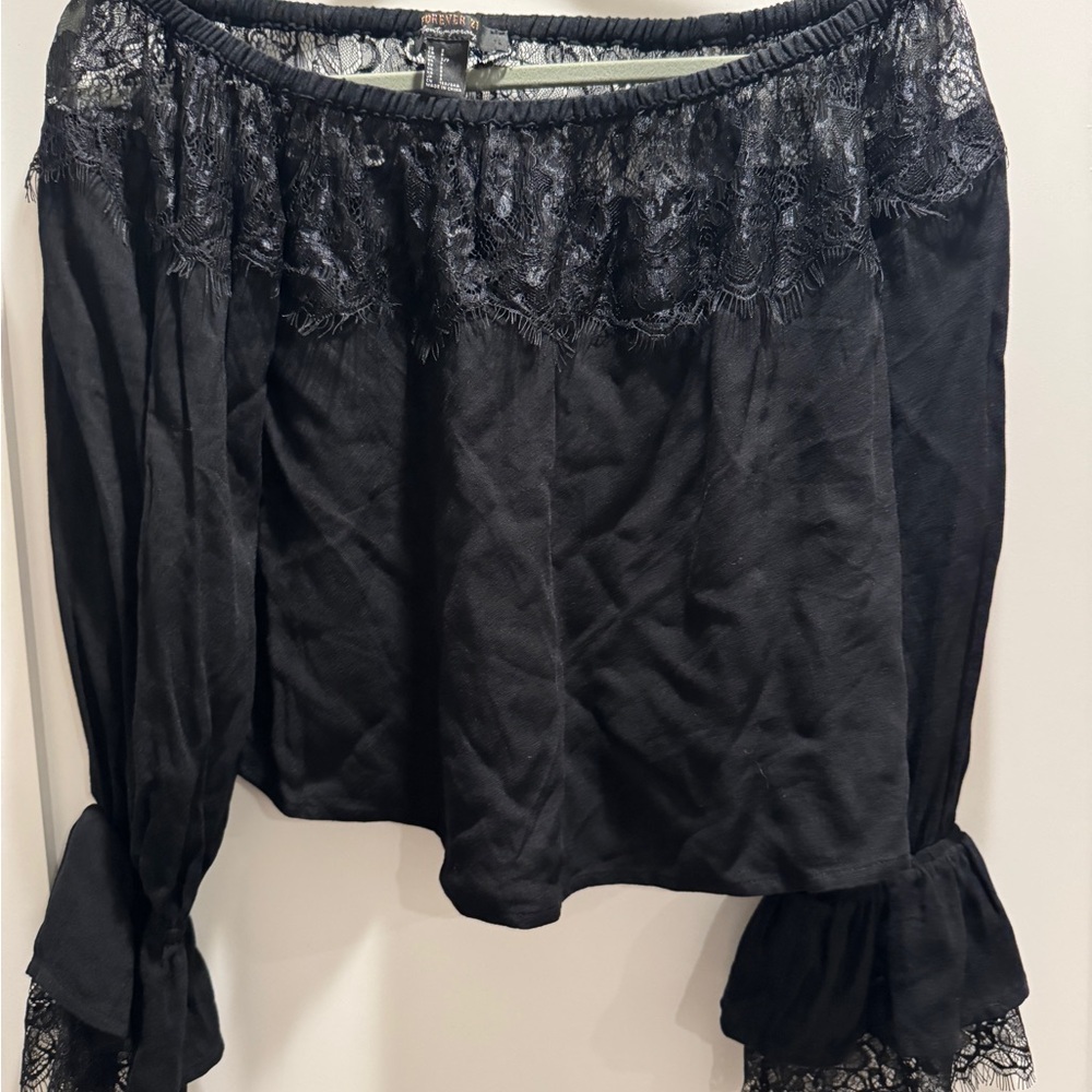 Lace Off the Shoulder Festival Summer Party Top One Shoulder or Wide Neck